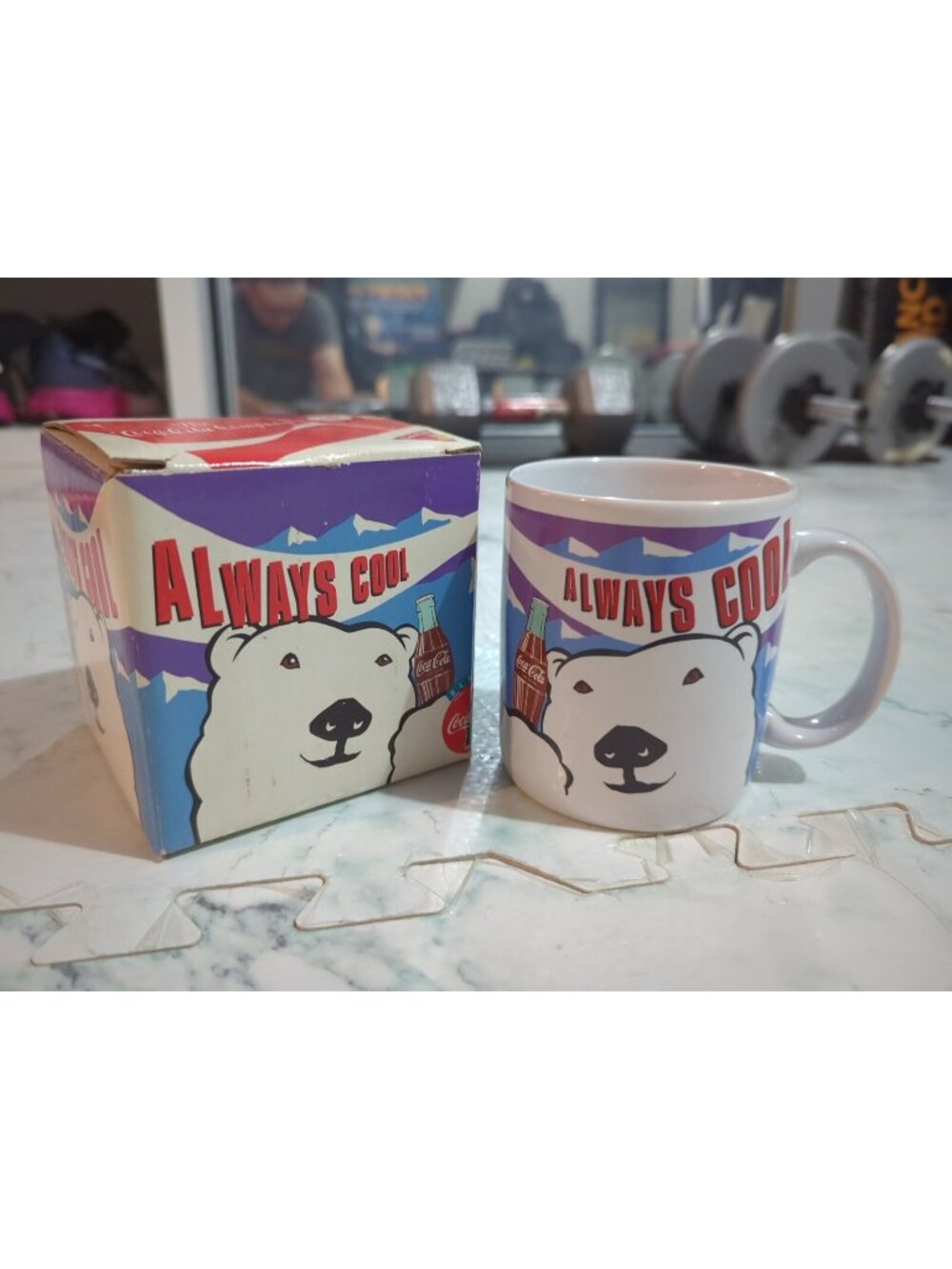 Vintage 1993 Dakin Coca Cola “Always Cool” Polar Bear Collectors Coffee Mug Coke